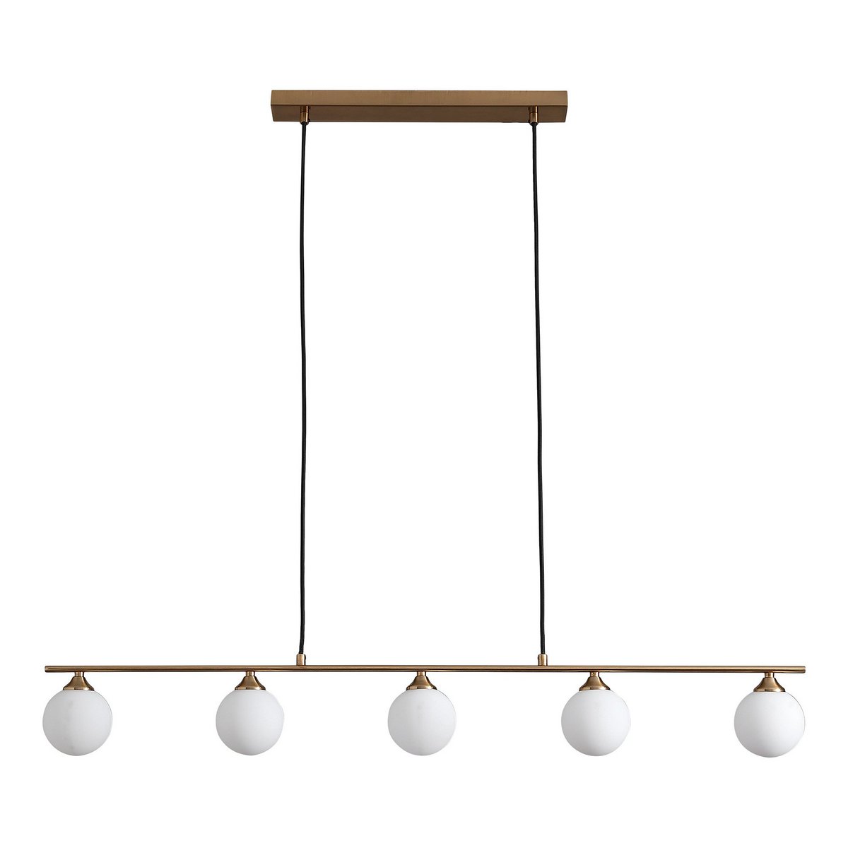 House Nordic - Lampe à suspension Halifax - suspension, laiton, cordon en tissu de 150 cm