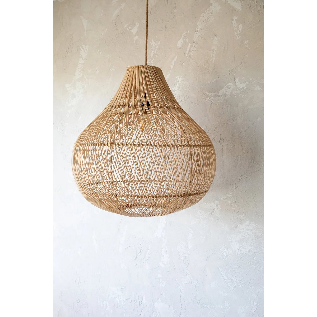 Bazar Bizar - Hanglamp 'Bottle' (Naturel, M)