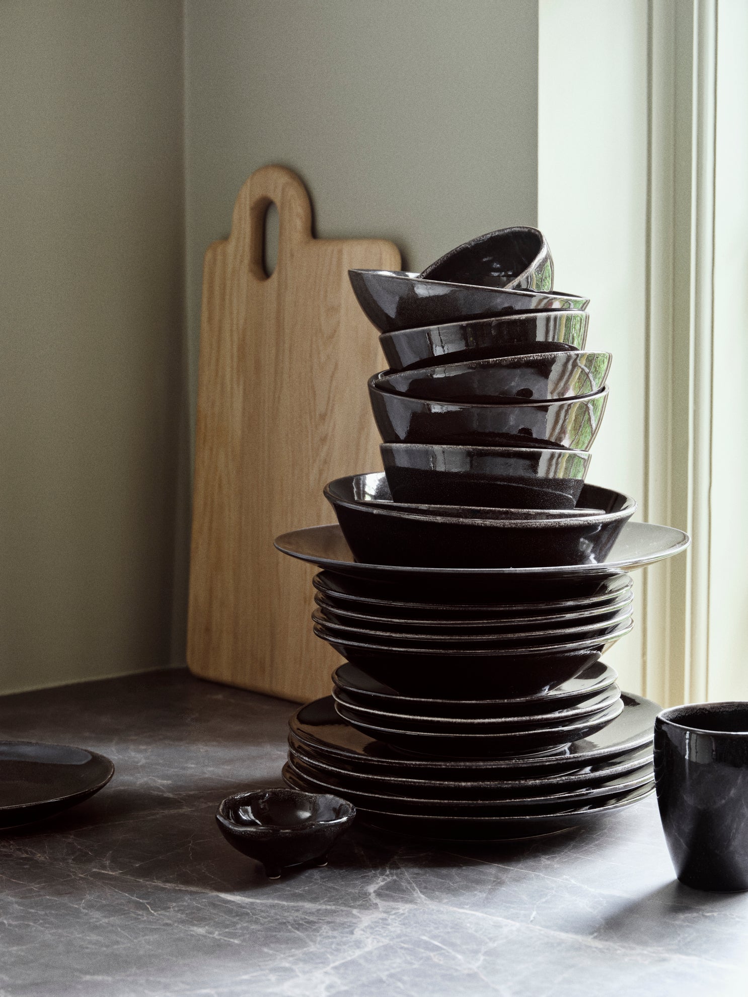 Broste Copenhagen - Butterdose mit Deckel 'Nordic Coal'