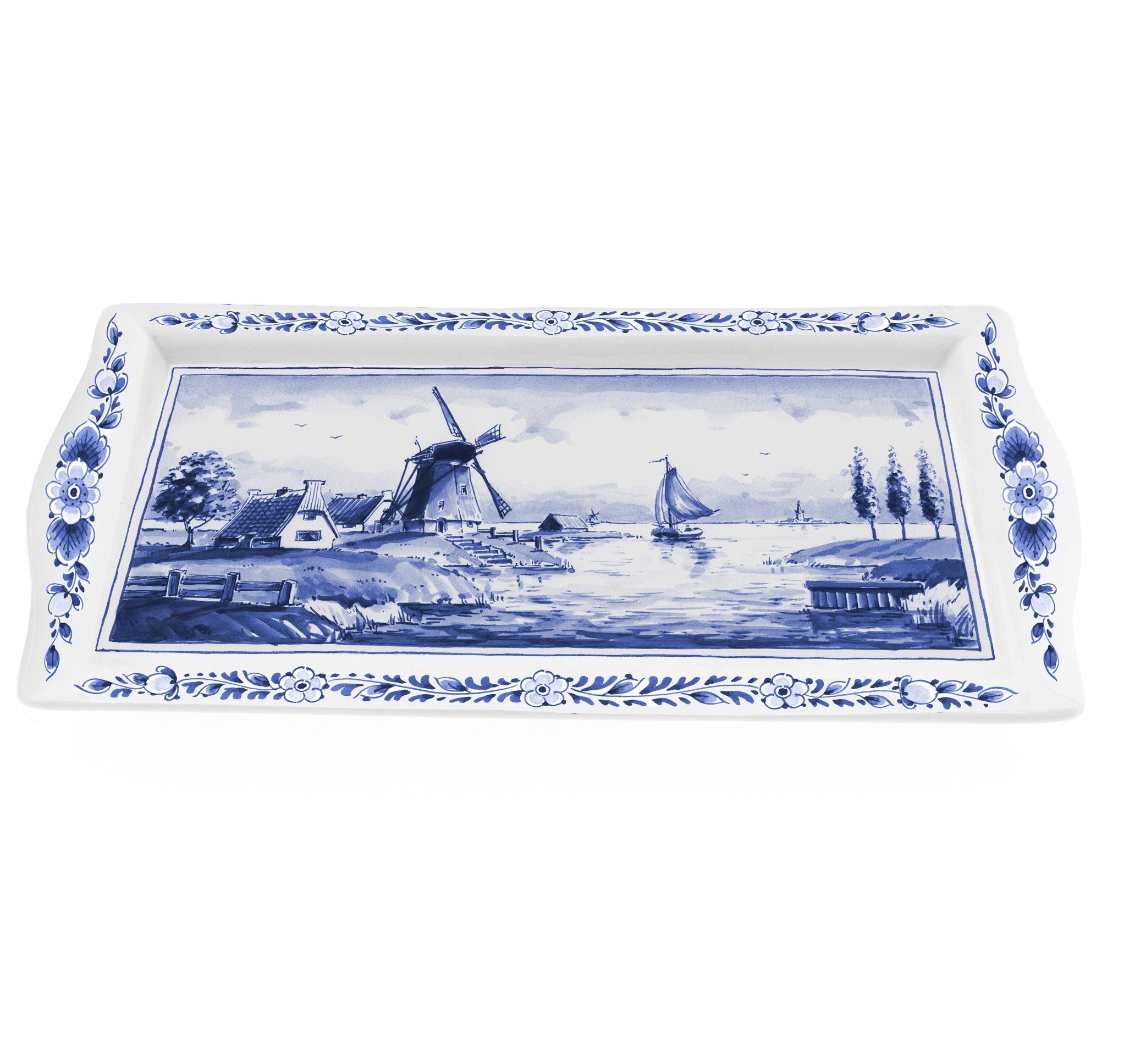Heinen Delft Blue - Plat à gâteau 'Mill'