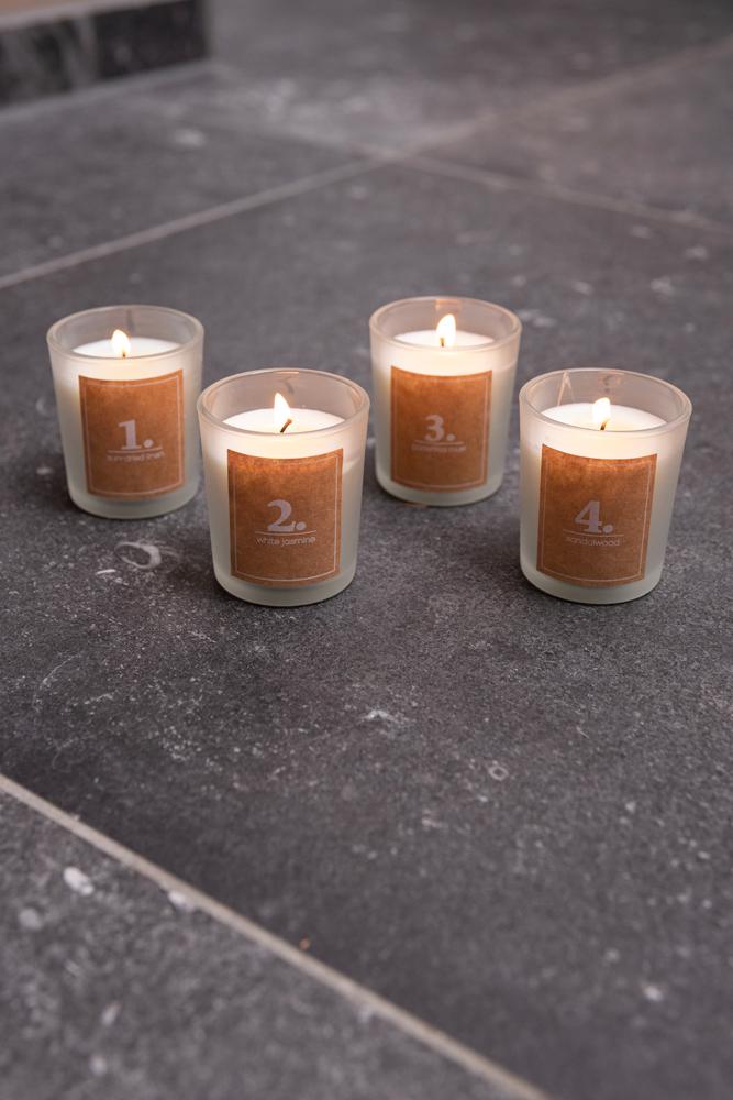 JENS Living - Geurkaarsen giftbox 'Advent' (Taupe, Set van 4)