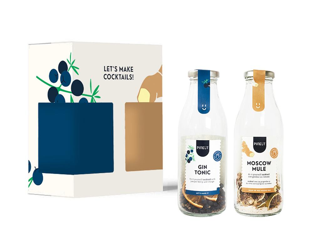 Pineut - Coffret cadeau cocktail 'Gin Tonic &amp; Moscow Mule'