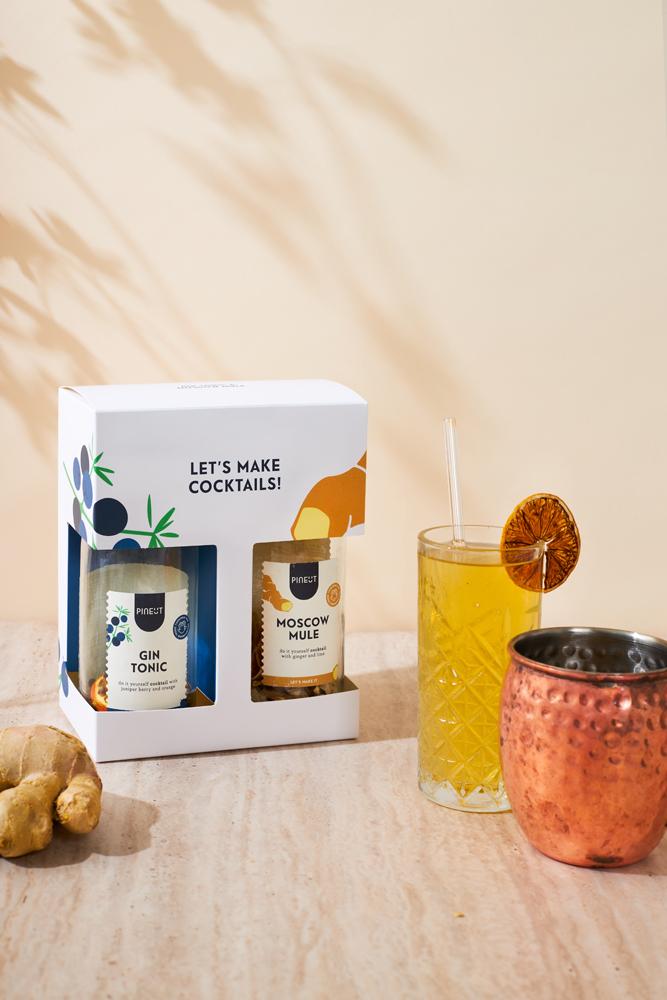 Pineut - Coffret cadeau cocktail 'Gin Tonic &amp; Moscow Mule'