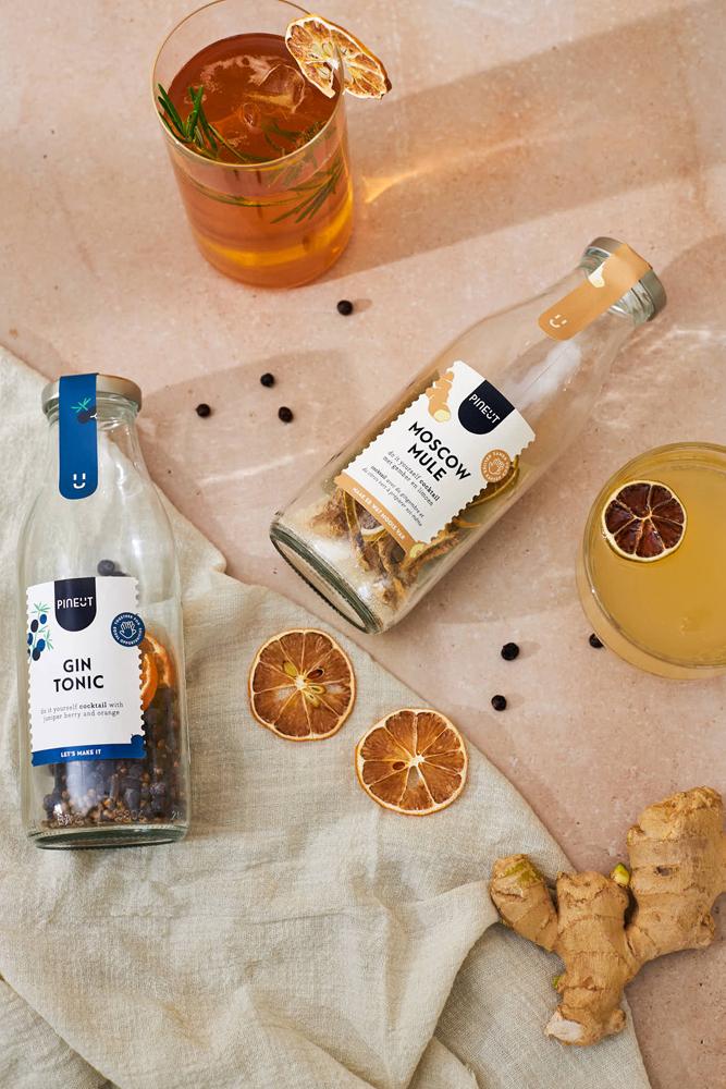 Pineut - Cocktail-Geschenkpaket „Gin Tonic &amp; Moscow Mule“