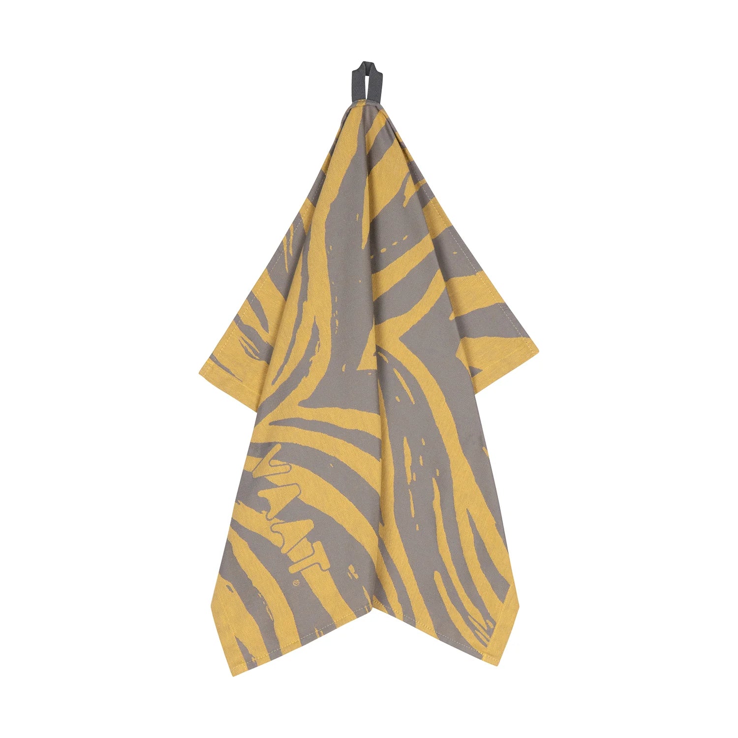 VAAT Amsterdam - Geschenkset Handtuch und Geschirrtuch 'Zebra' (Gelb/Grau)