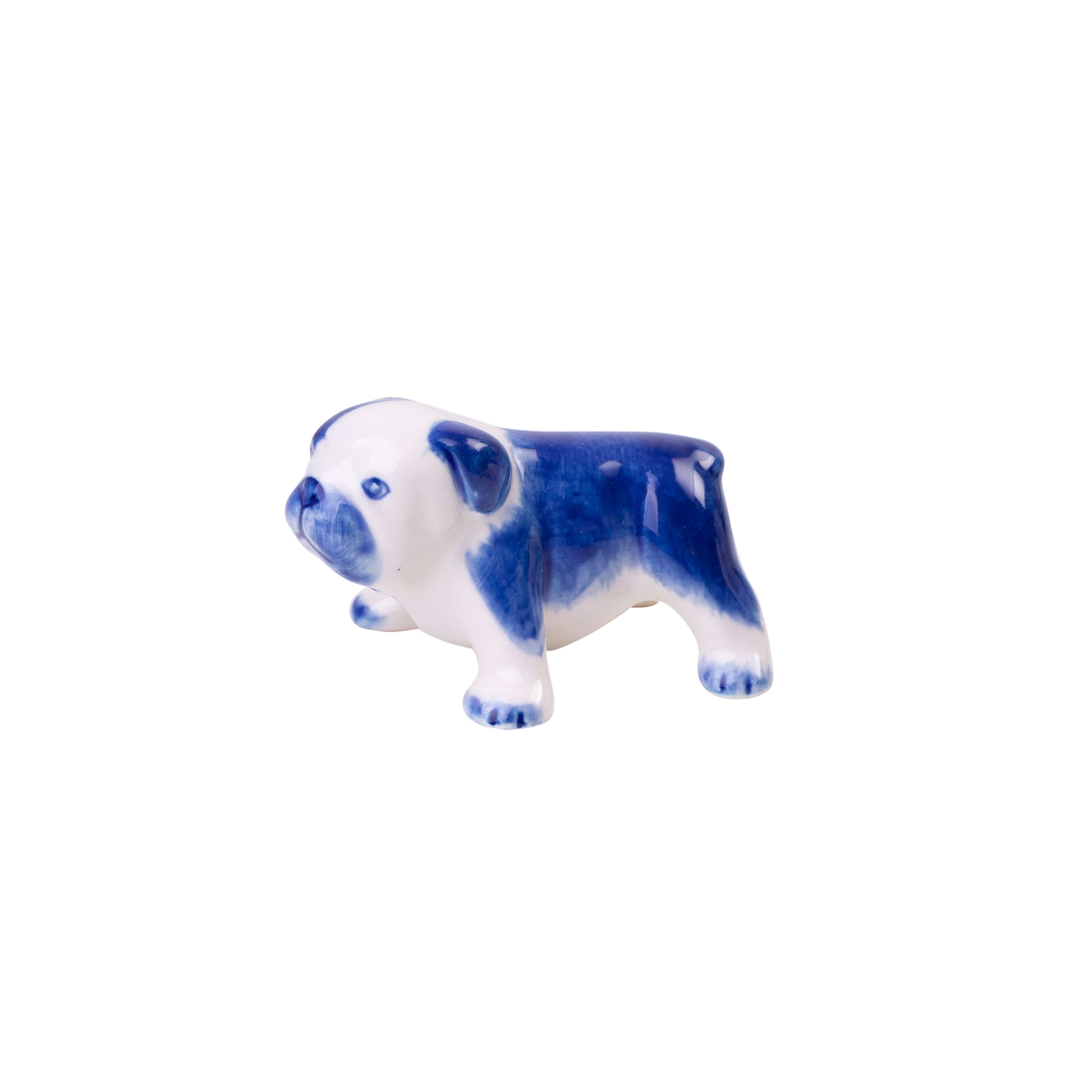 Heinen Delfts Blauw - Decoratief minifiguur 'Bulldog'