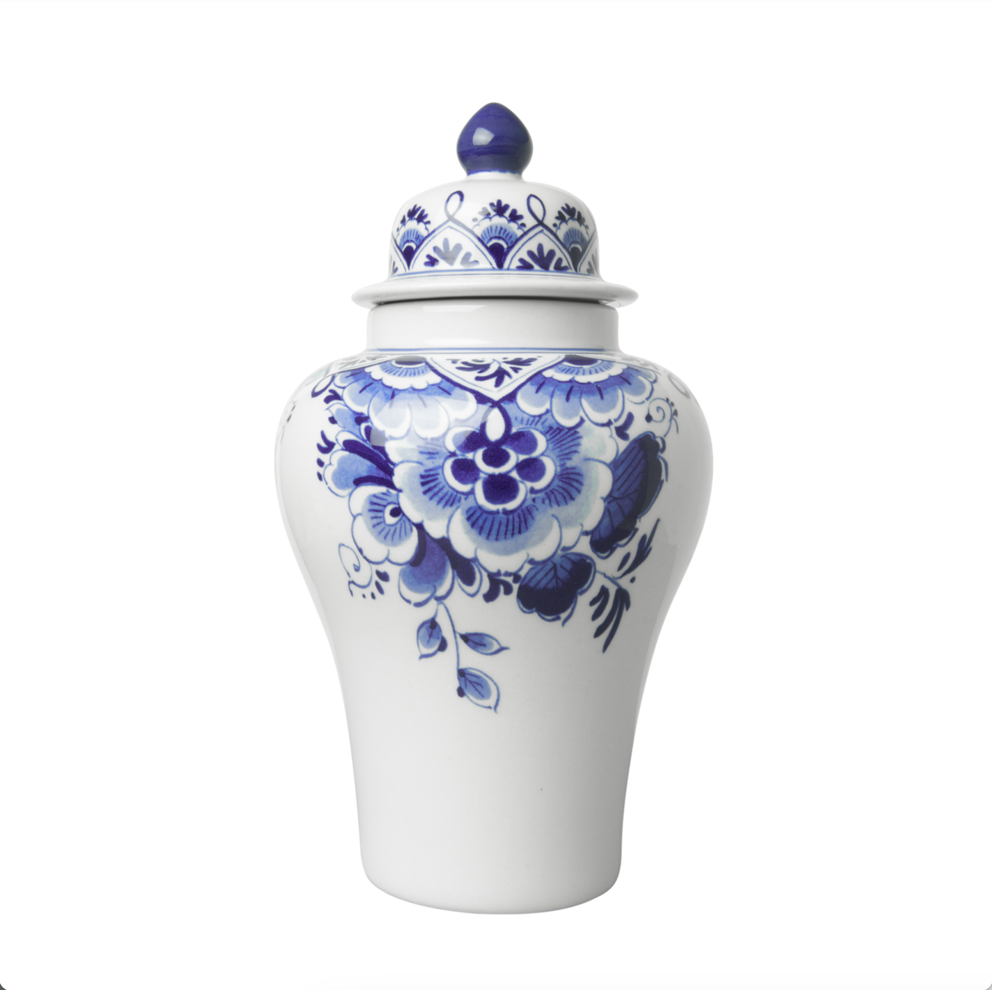 Heinen Delfter Blau - Deckelvase 'Blume'