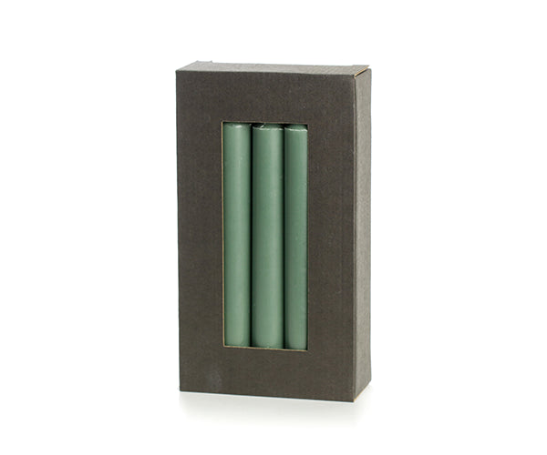 Rustik Lys - Bougies de dîner en stéarine 'Classic' (Lot de 10, Vert Forêt)