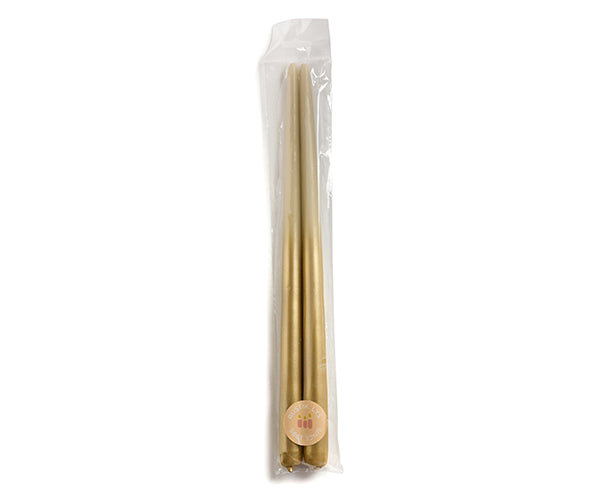 Rustik Lys - Bougie jumelle XL 'Gold' (Lot de 2, Pistache)