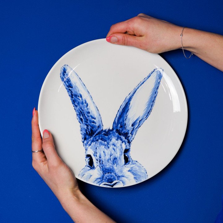 Heinen Delfts Blauw - Wandbord Haas