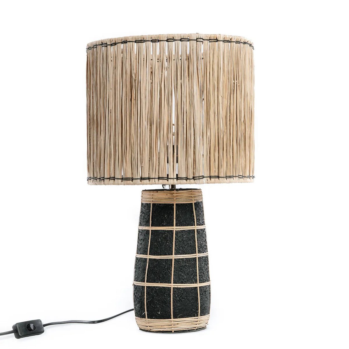 Bazar Bizar - Lampe de table 'Skiathos' (Noir Naturel)