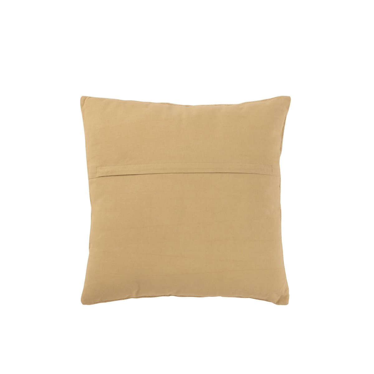 J-Line - Coussin Broderie - Coton - Beige