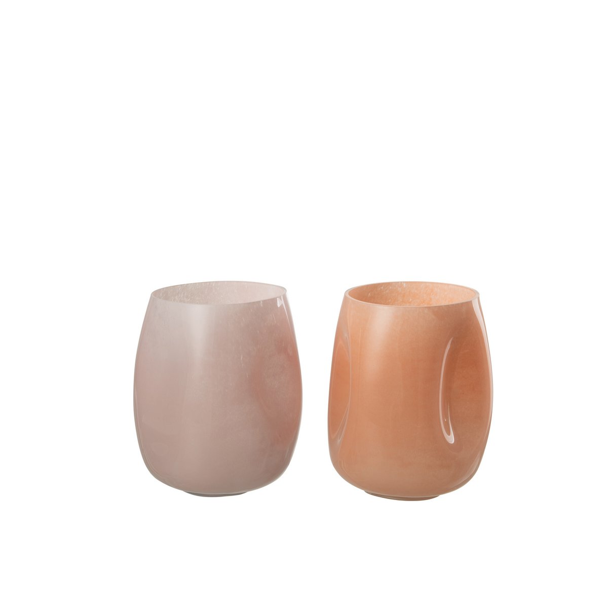 J-Line - Vase Bult - Glas - Rosa/Orange - Klein