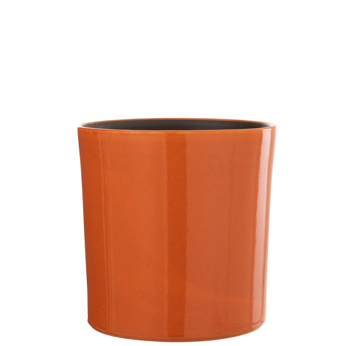 J-Line - Pot de Fleurs Flek - Céramique - Orange - Grand - Ø25,00cm