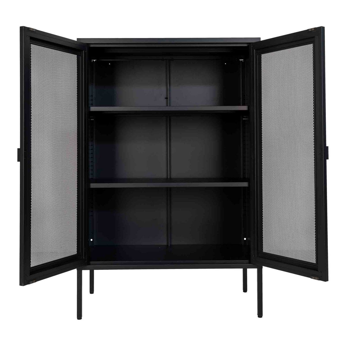 House Nordic – Melbourne Display Cabinet – Vitrine in Schwarz mit Netztür