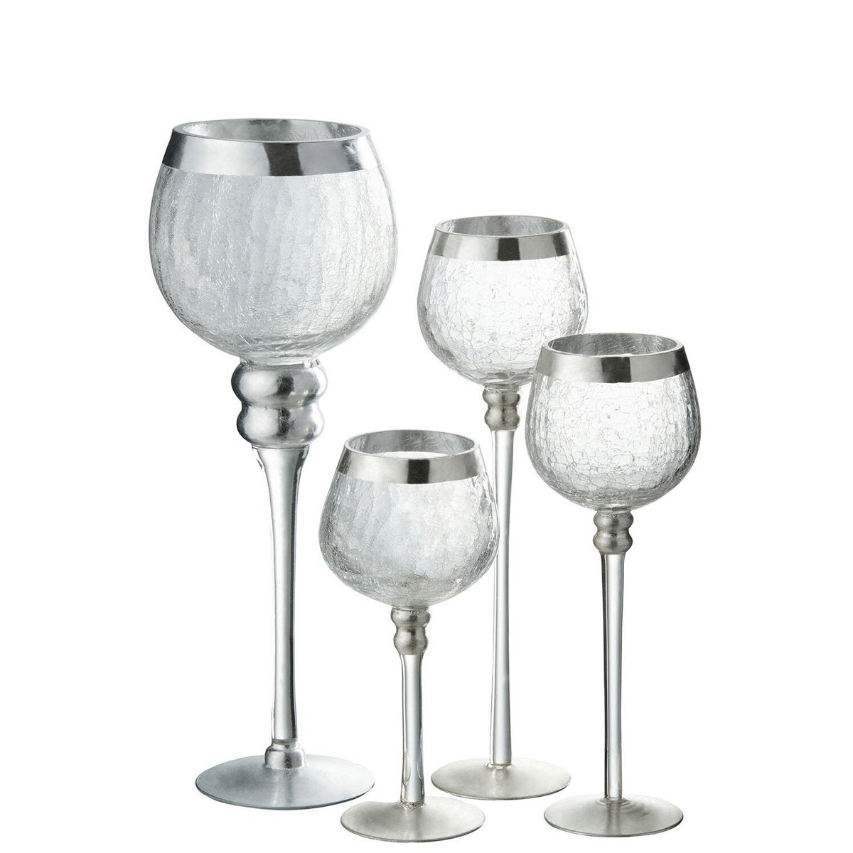 J-Line - Kerzenhalter - Glas - Transparent - Klein