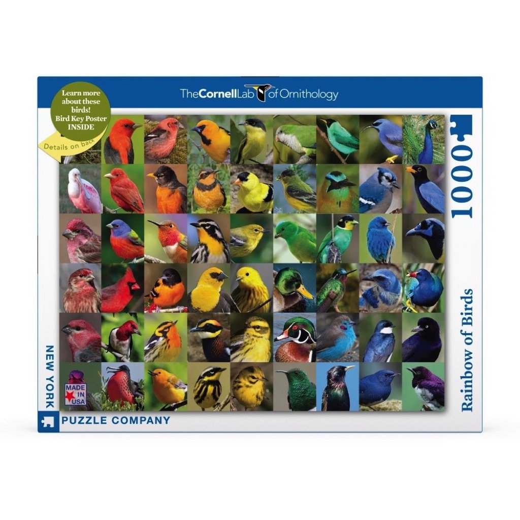 New York Puzzle Company - Puzzle 'Arc-en-ciel d'oiseaux' (1000 pièces)