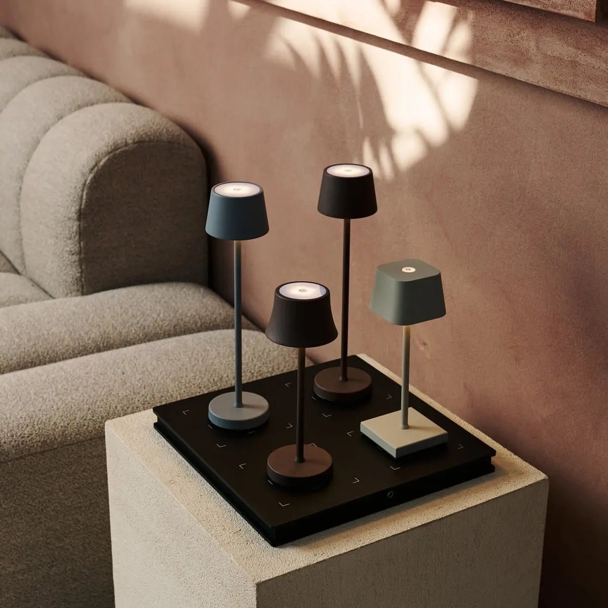 Tavellio-Amsterdam - Vondel Mini Shadow Gray Oplaadbare en draadloze lamp