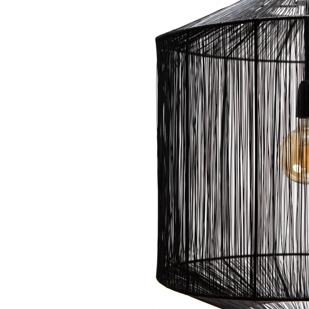 1304 Design - Hanglamp SENNA mat zwart Ø40x43cm