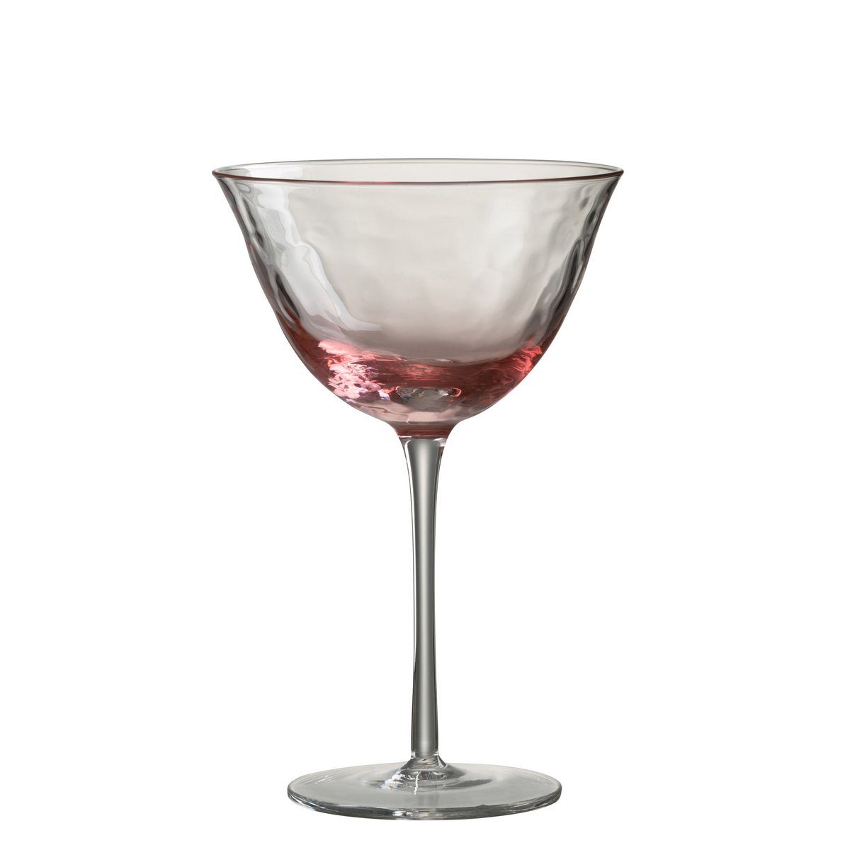 J-Line - Verre à Cocktail Inégal - Verre - Rose