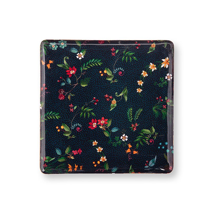 Pip Studio - Tray Metal Medium Berry Blues Dark Blue 30.5x30.5cm