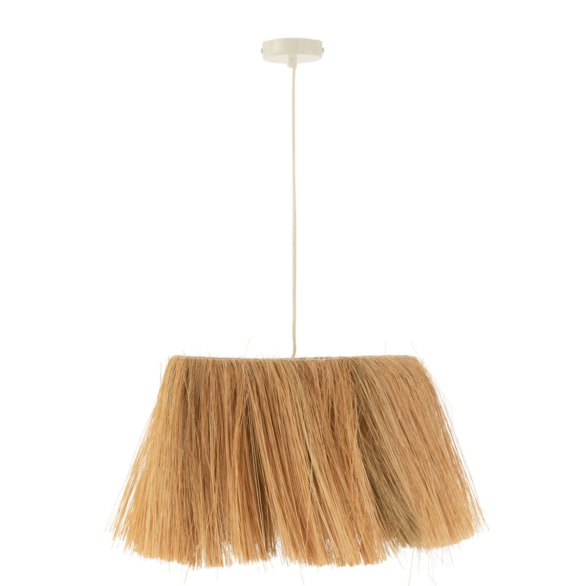 J-Line – Bahamas Tischlampe – Holz/Gras – Natur