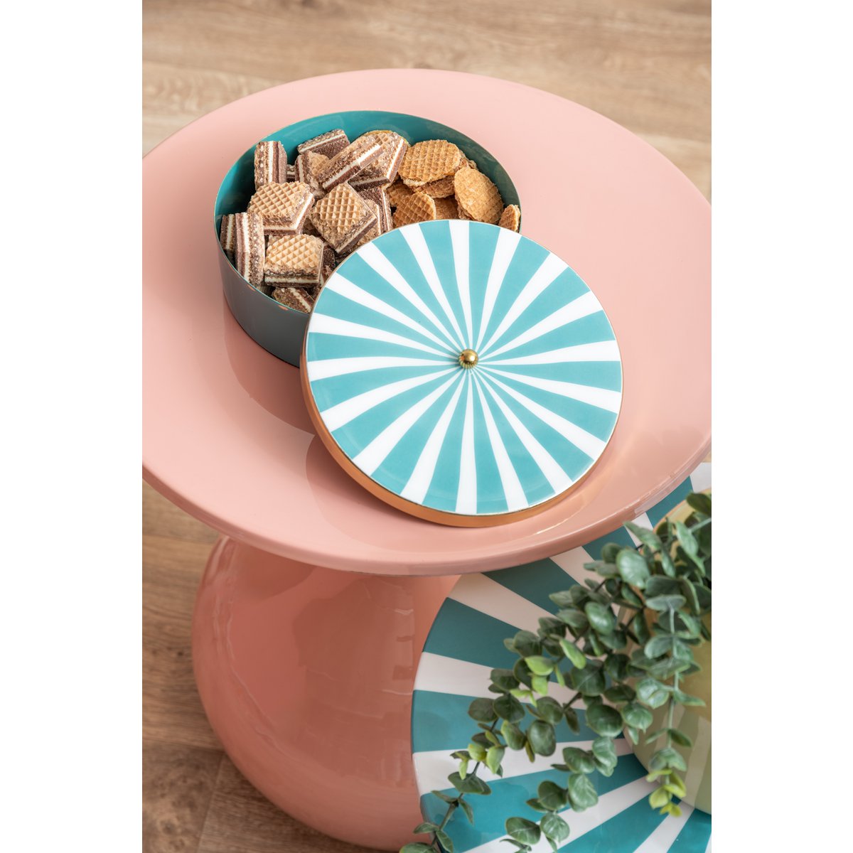 Present Time – Aufbewahrungsbox Candy Swirl Round – PT4203BL