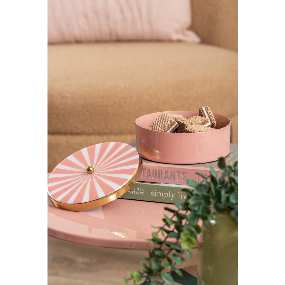 Present Time – Aufbewahrungsbox Candy Swirl Round – PT4203PI