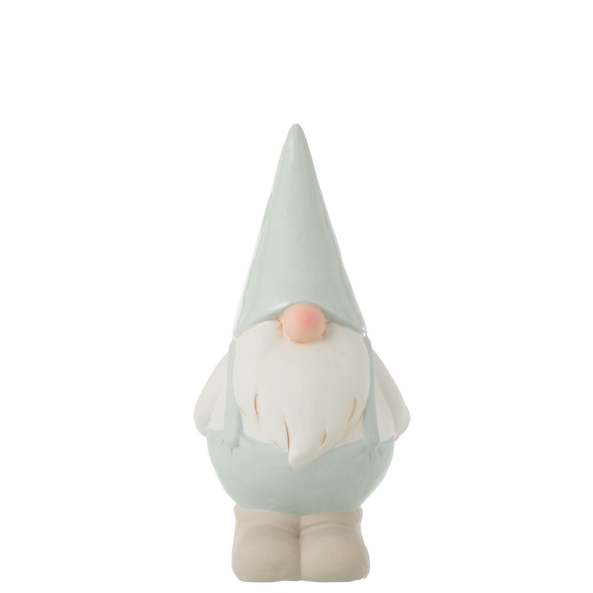 J-Line - Gnome Céramique Blanc/Bleu Clair Moyen