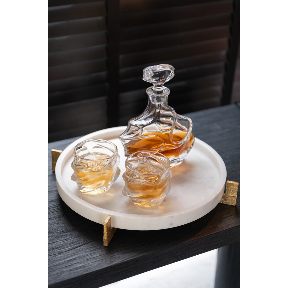 J-Line - Verre à Whisky Michigan - Transparent - Coffret cadeau