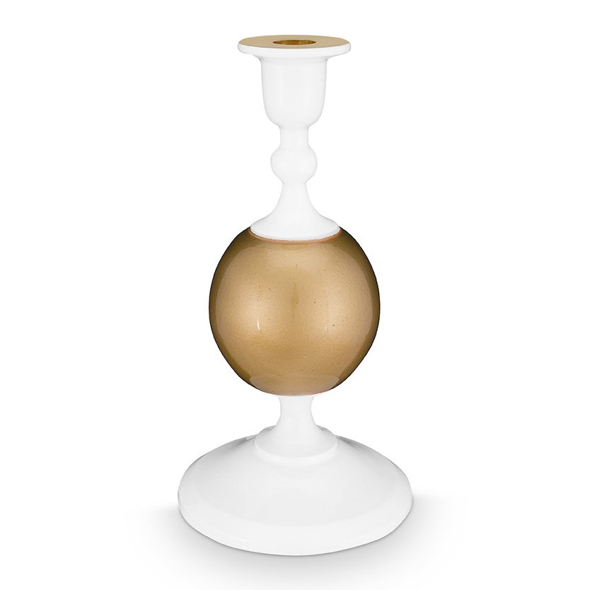 Pip Studio - Candle Holder Metal Sphere Small White-Gold 24cm