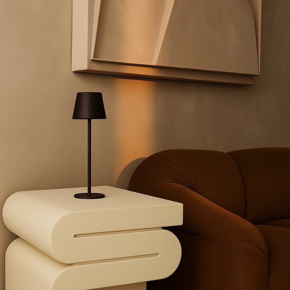 Tavellio-Amsterdam - Jasper Mocha Brown - Draadloze lamp met batterij L metaal, dimable en 3 lichtstadia