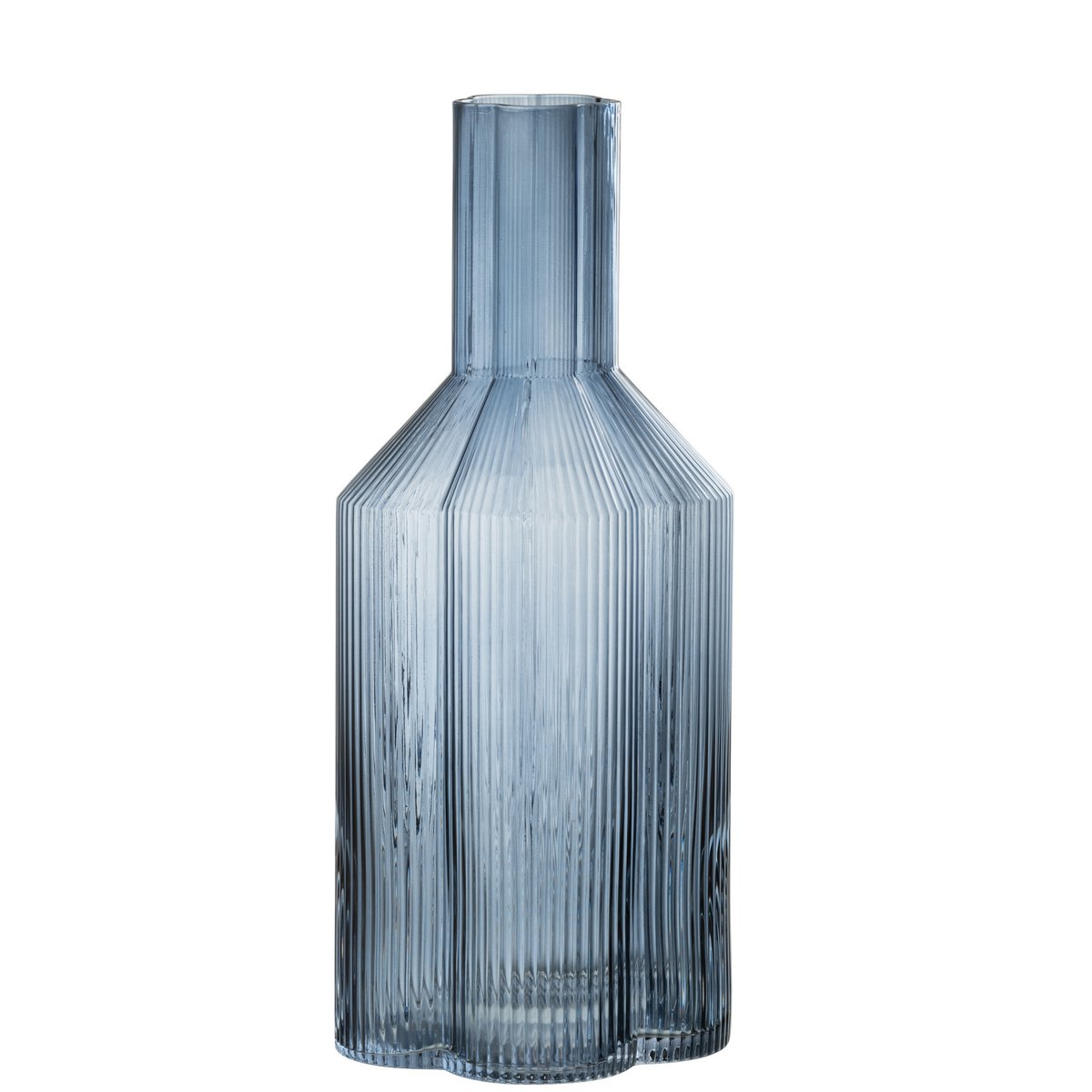 J-Line - Carafe Fiore - Verre - Bleu Foncé