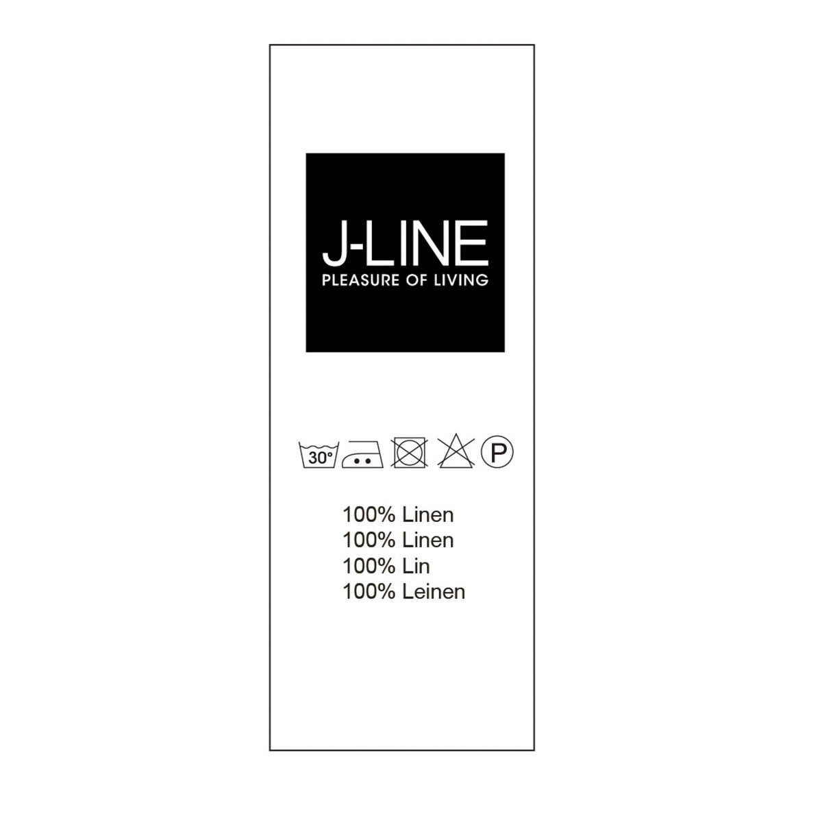 J-Line - Vorhang Baumwolle Voile+Leinen Hellrosa