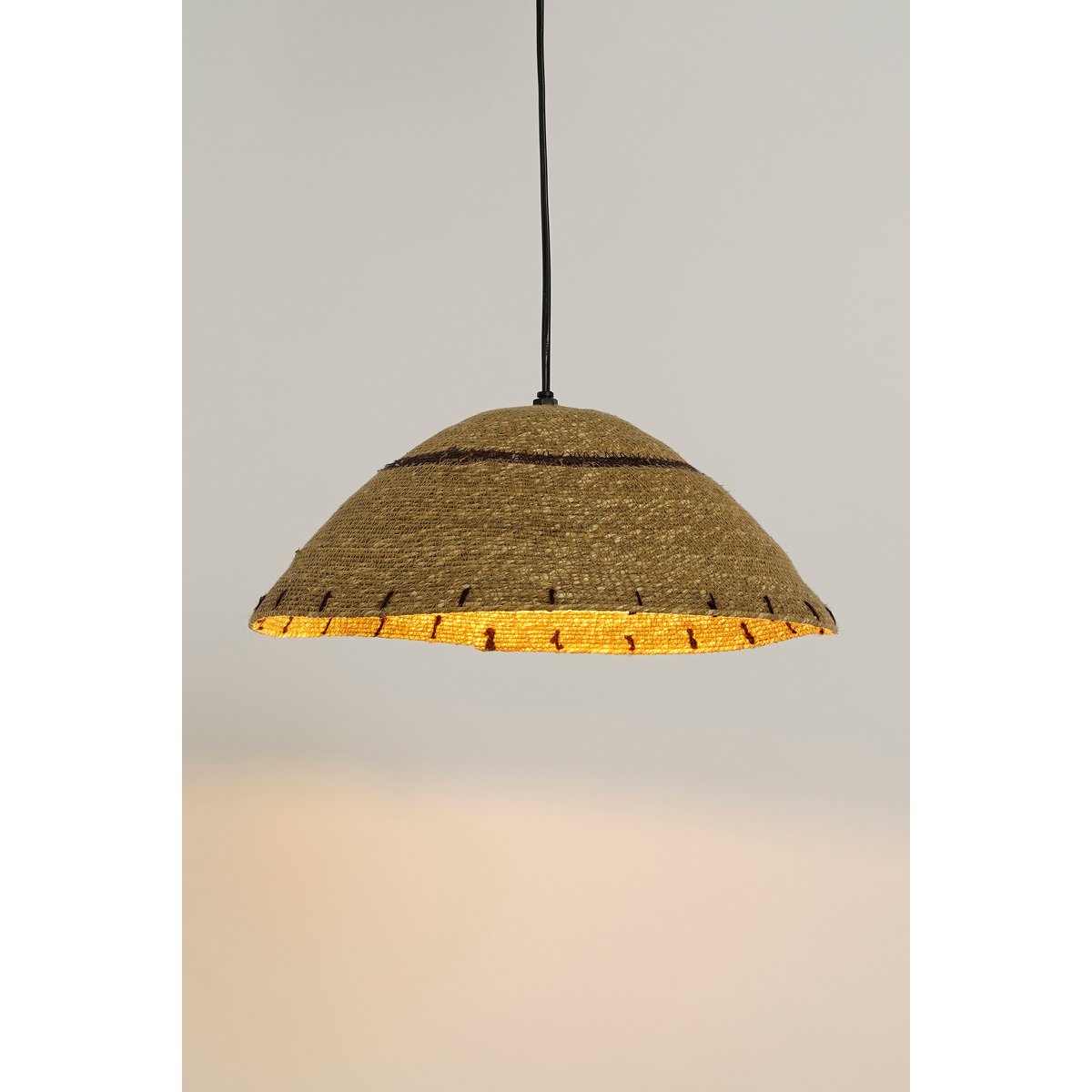 Mica Décorations - Lampe à suspension Joulz - H16 x Ø36 cm - Jute - Marron clair