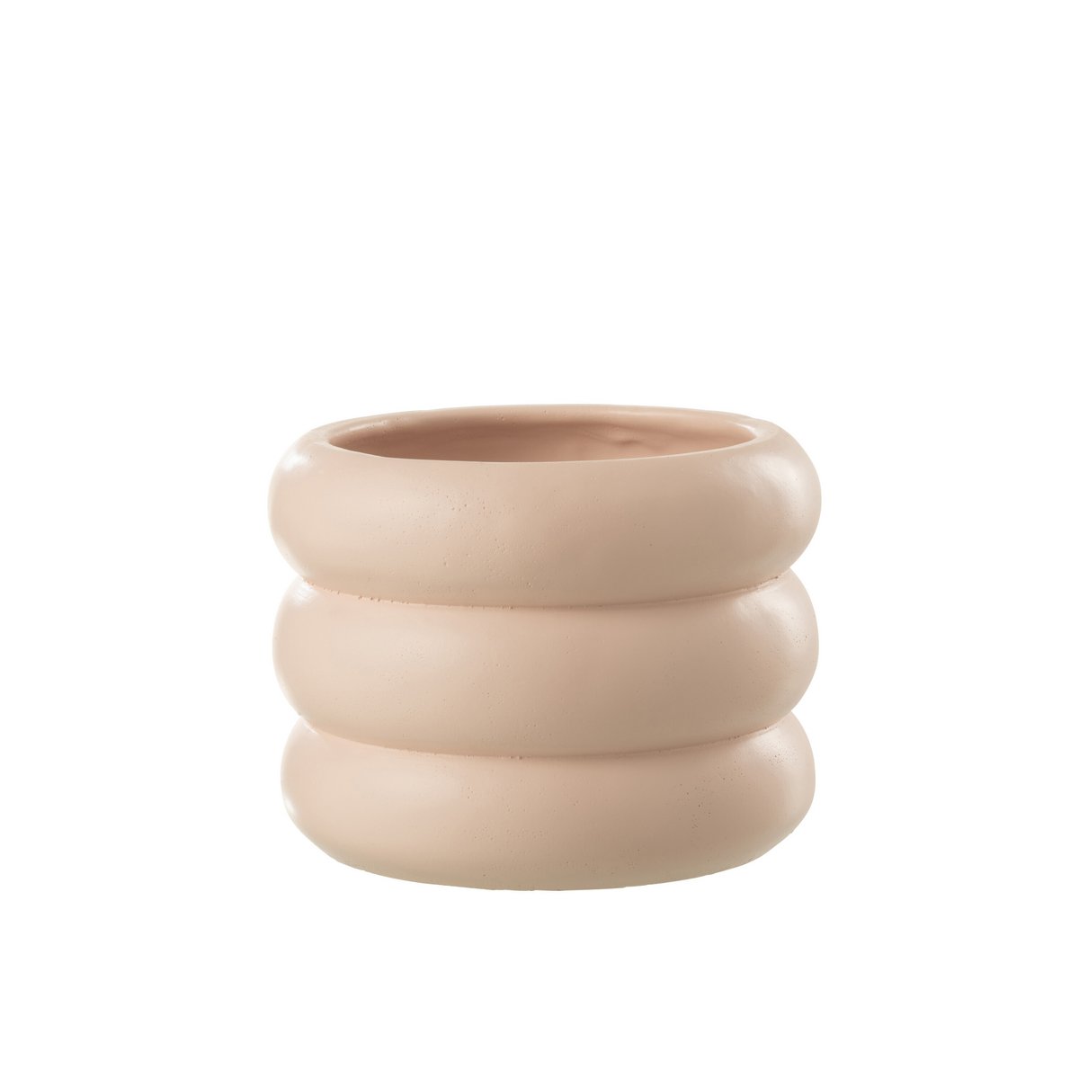 J-Line - Anneau Pot de Fleurs - Ciment - Beige - Moyen - Ø20,50cm