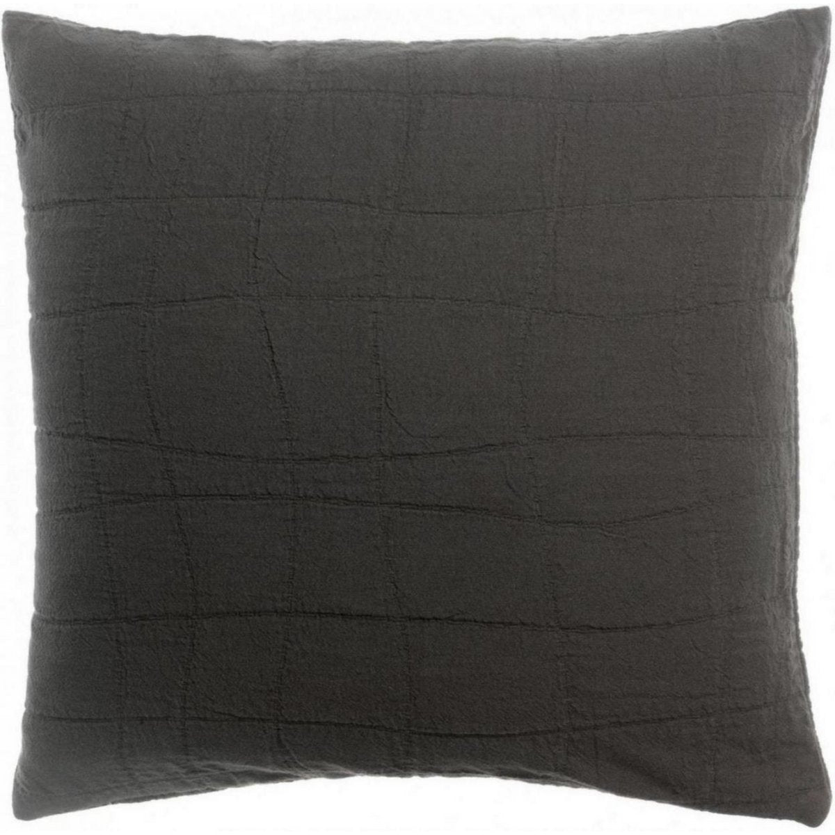 VIVARAISE - Coussin recyclé Titou Carbone 45 x 45