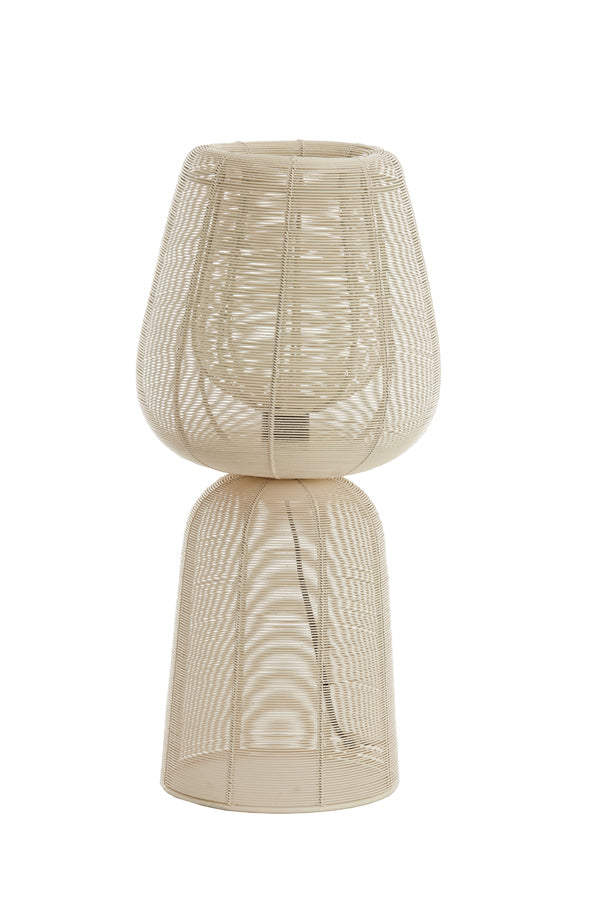 Light &amp; Living - Lampe de table 'Aboso' (Taille L, Crème)