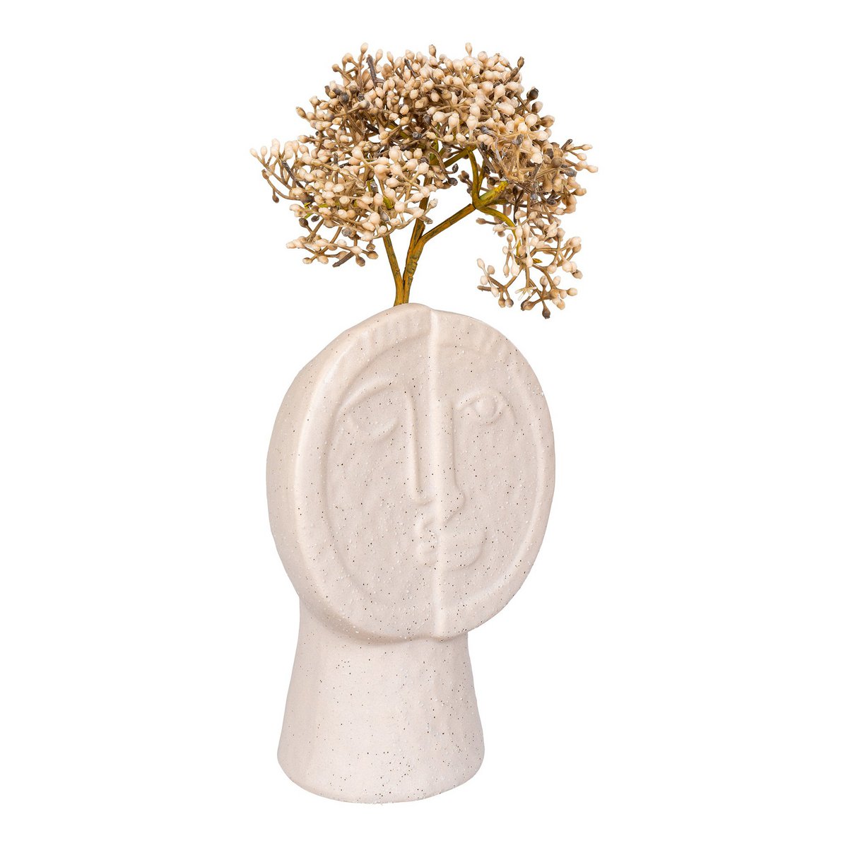 House Nordic - Vase - Vase, céramique, beige, 12x7,5x17,5 cm