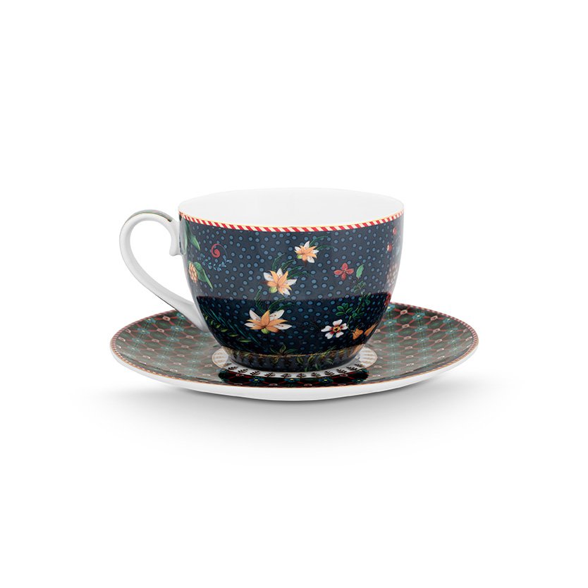 Pip Studio - Set/2 Cups and Saucers Berry Blues 280ml