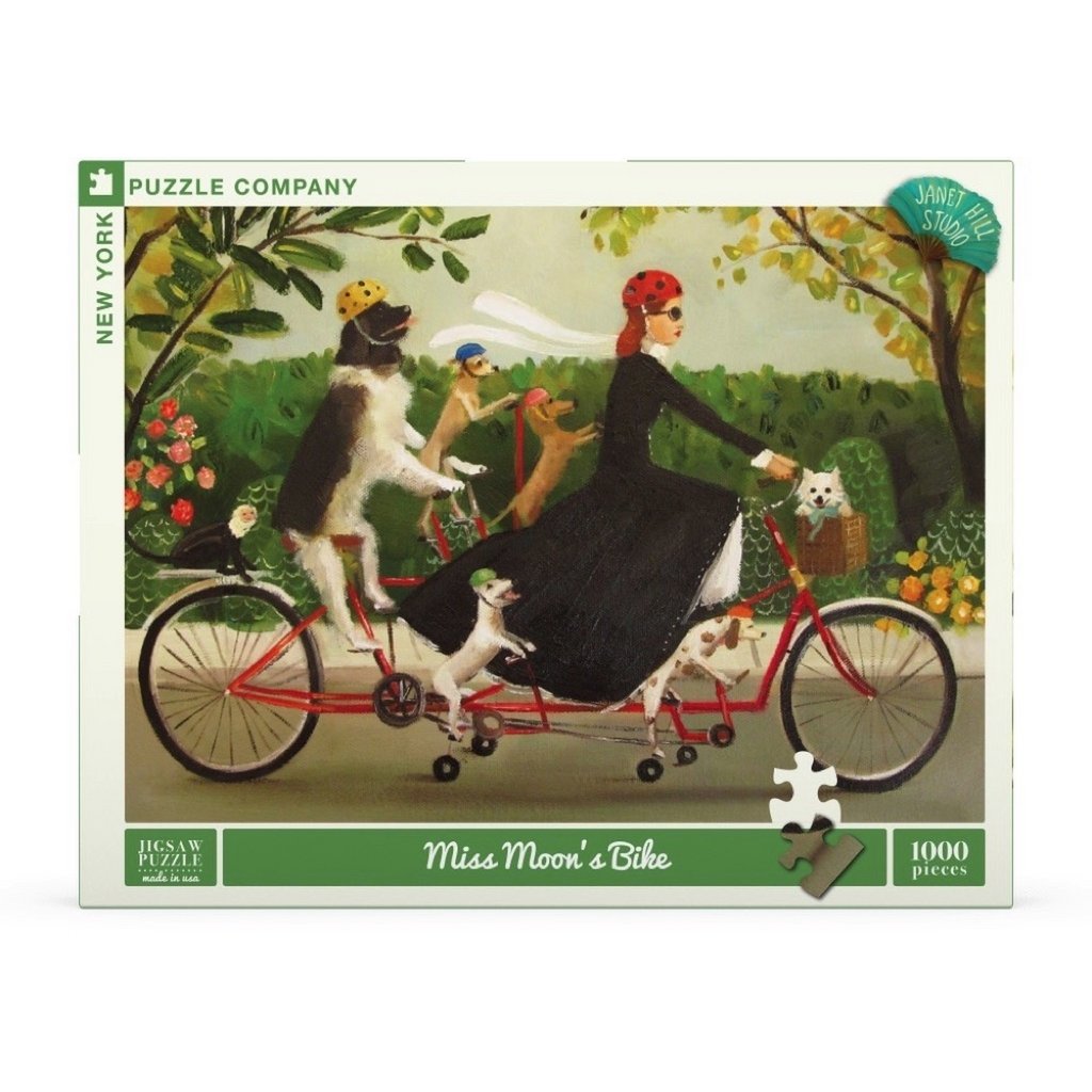 New York Puzzle Company - Puzzel 'Miss Moon's Bike' (1000 stukjes)