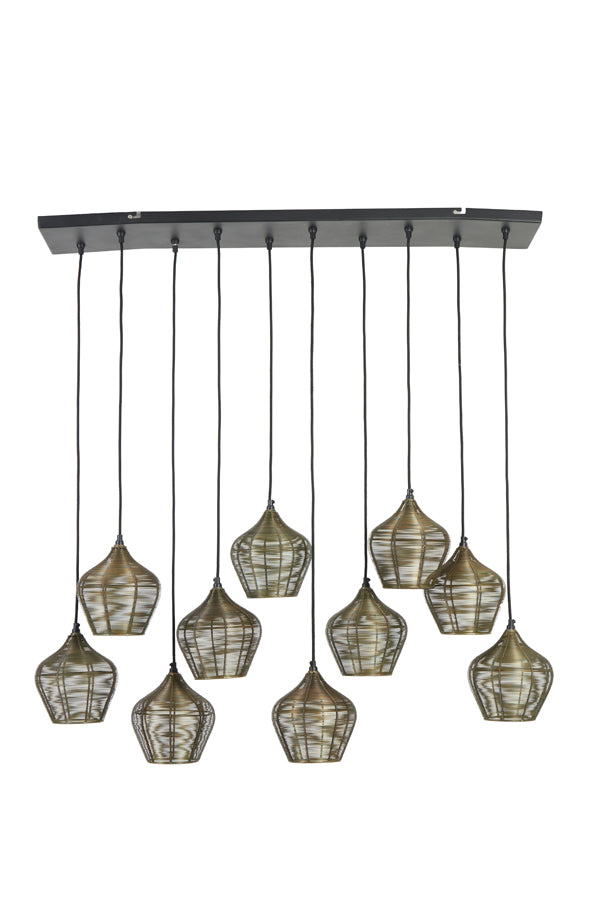 Light & Living - Hanglamp 'Alvaro' (10 stuks, Antique Bronze)