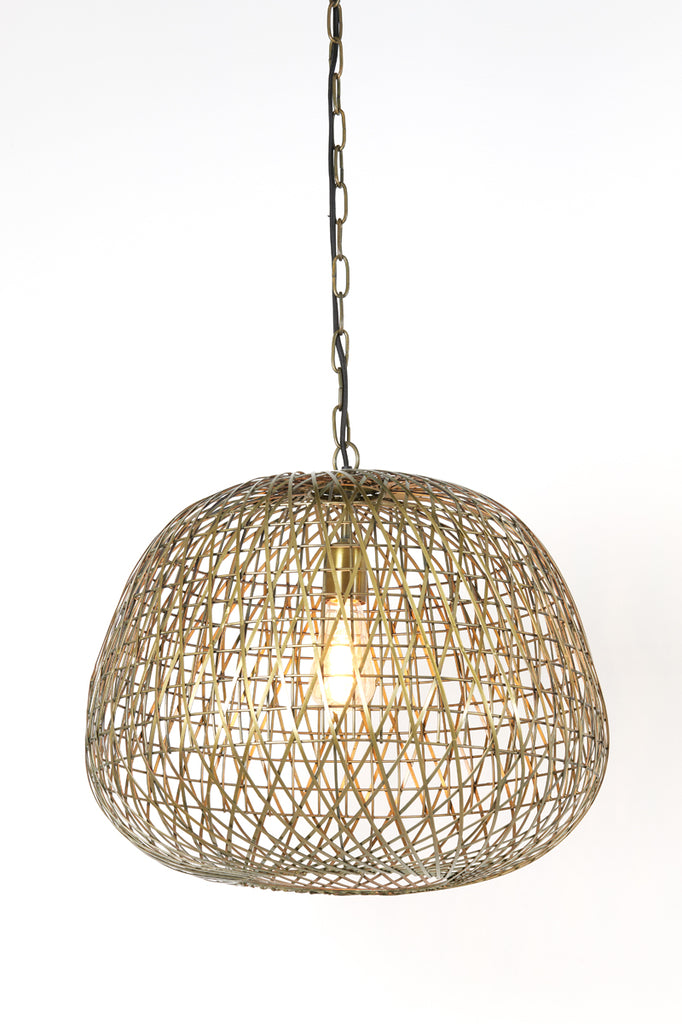 Light &amp; Living - Lampe à suspension 'Alwina' (Taille L, Bronze Antique)