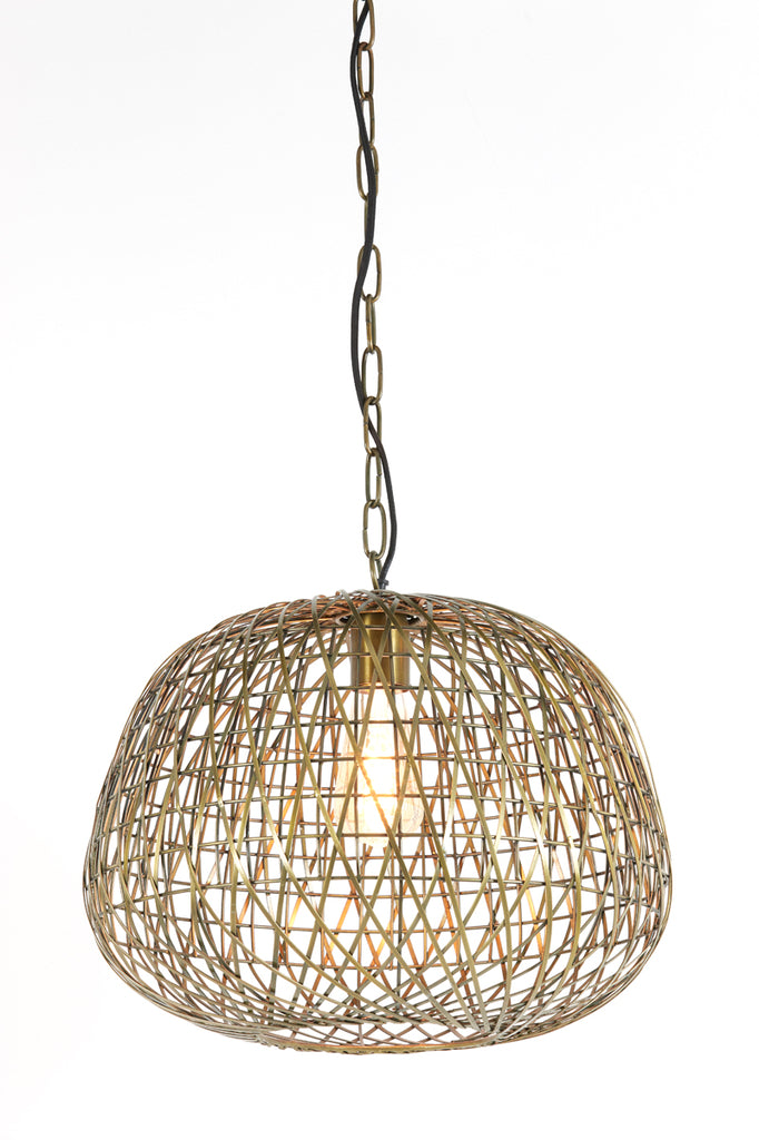 Light &amp; Living - Lampe à suspension 'Alwina' (Taille M, Bronze Antique)