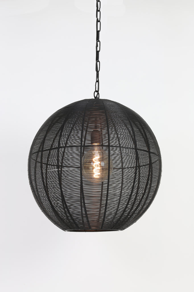 Light &amp; Living - Lampe suspendue 'Amarah' (Noir mat)