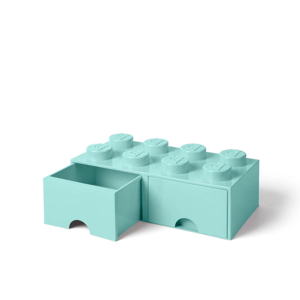 Lego - Opbergbox 'Brick 8' (Met twee lades, Lichtblauw)