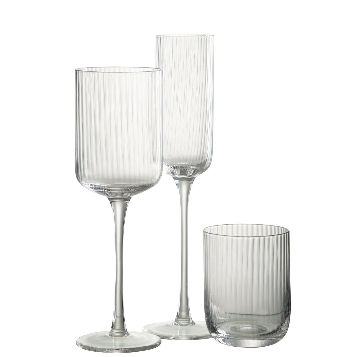 J-Line - Louise Champagneglas - Glas - Transparant