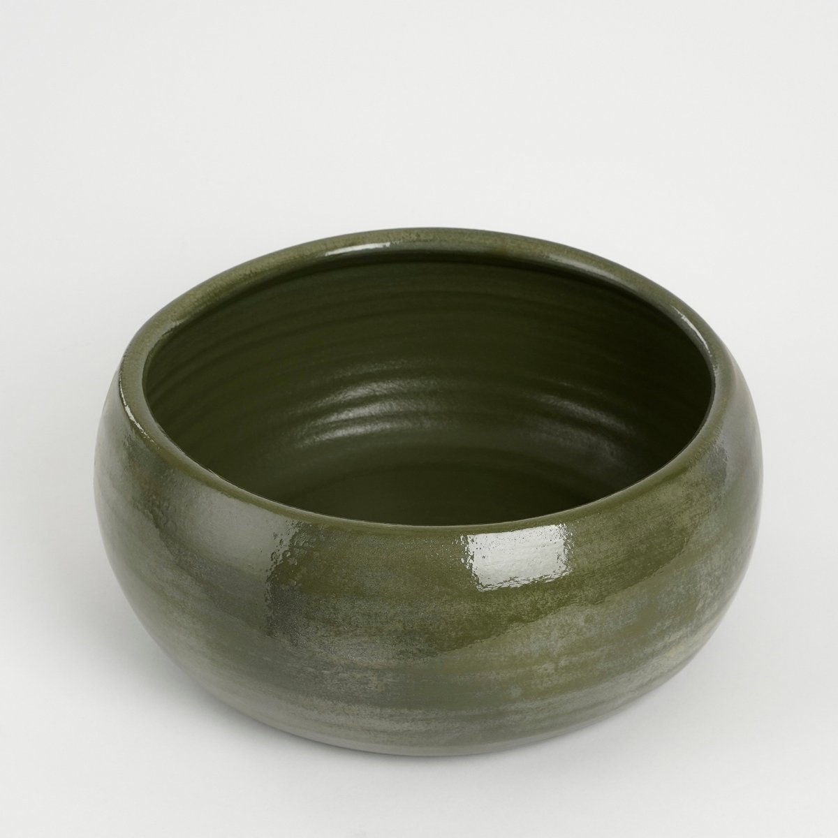 Mica Decorations - Lester bowl round green - h12xd28cm