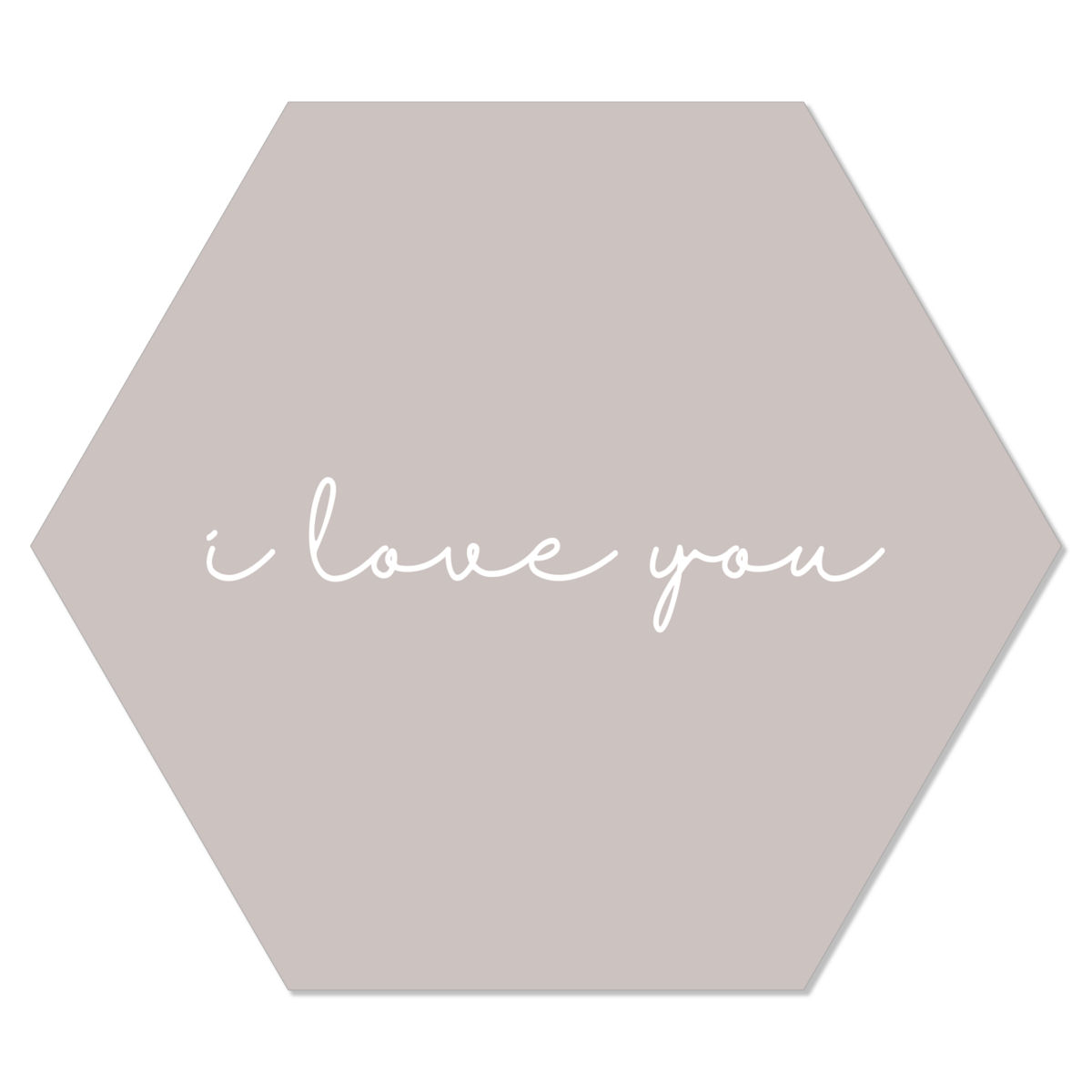 Label2X – Wandsechseck „I love you“, Stein