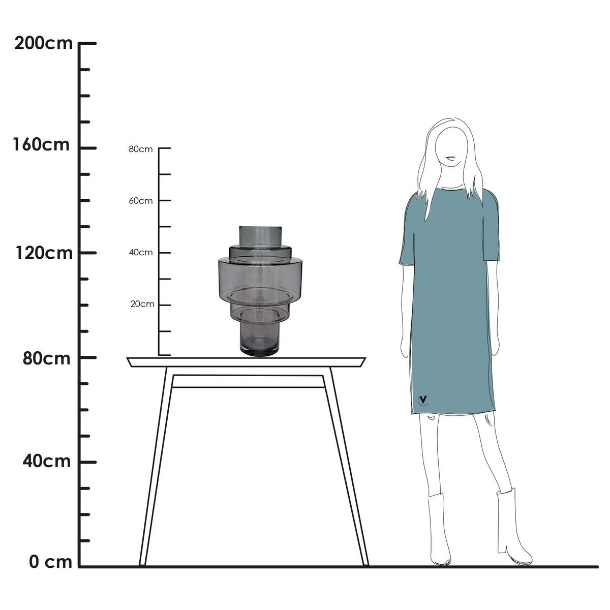 Vase the World - Vaas - Kasai grey